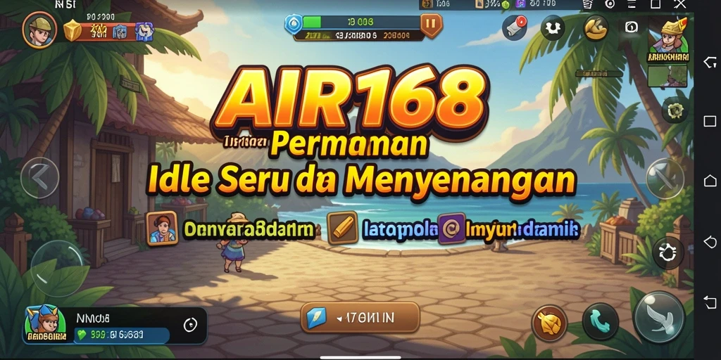 Screenshot gameplay AIR168 menampilkan suasana permainan Idle yang ceria dan menarik.