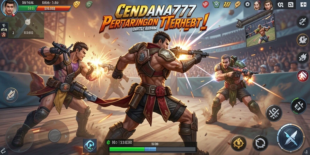 Tangkapan layar CENDANA777 menunjukkan aksi seru dalam pertempuran Battle Royale.
