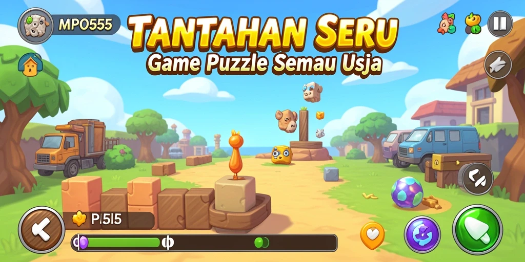 Tampilan gameplay seru menghadirkan berbagai teka-teki menantang.
