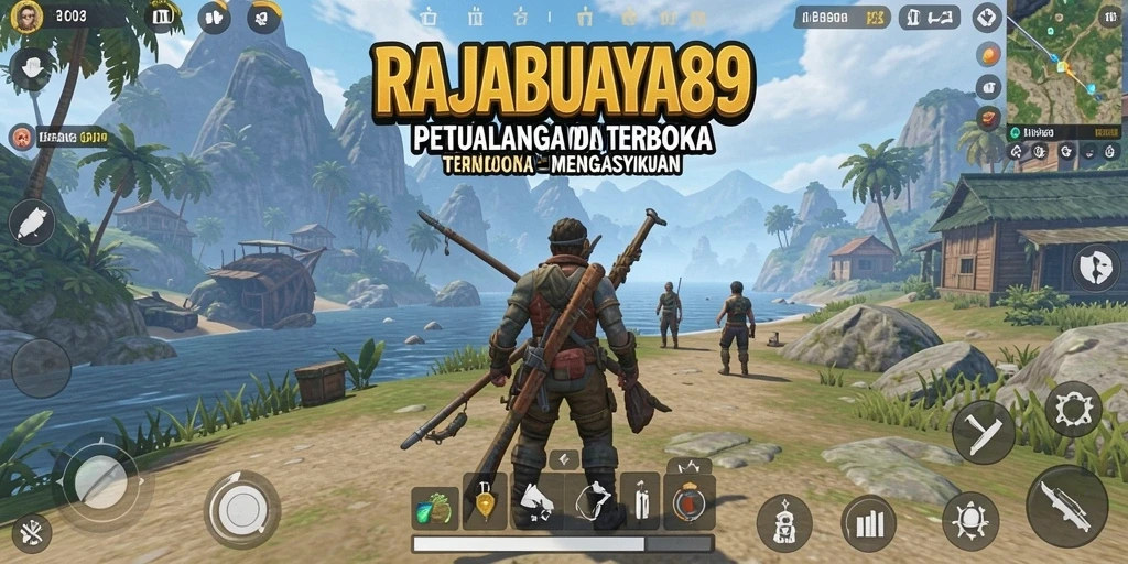 Tangkapan layar yang menunjukkan pengalaman eksplorasi di dunia terbuka RAJABUAYA89.