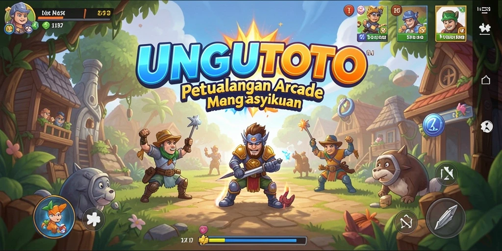 Tampilan gameplay UNGUTOTO yang seru dan menantang.